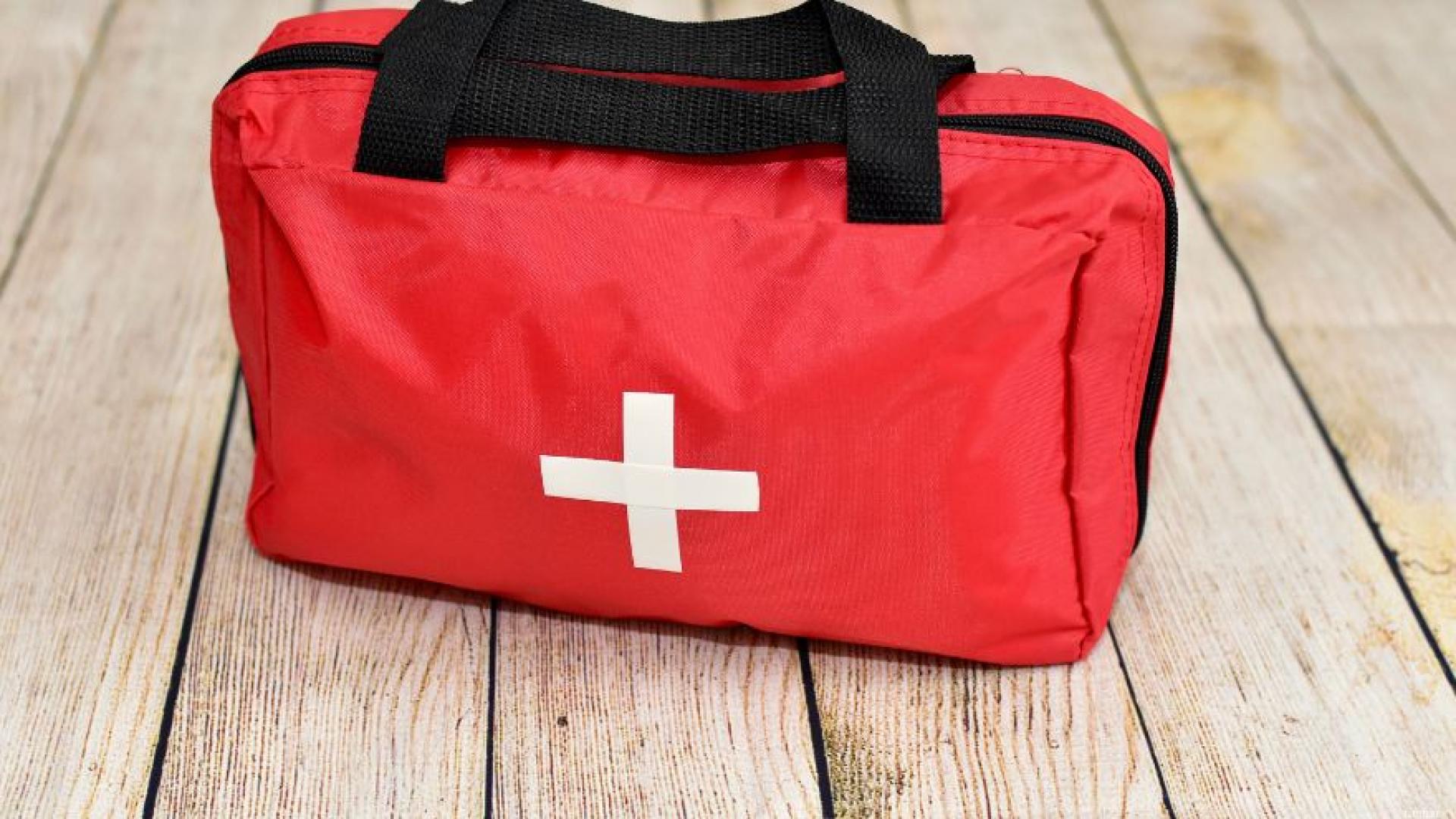 Close up of an emergency kit