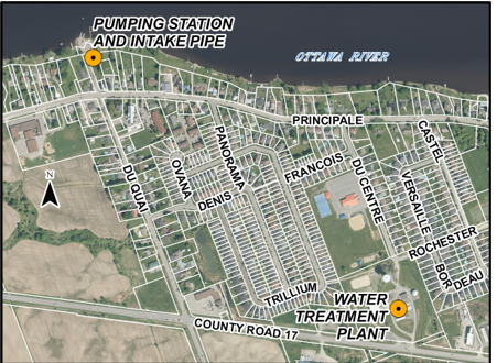 Map of Wendover Water Treatment Plant and Pumping Station