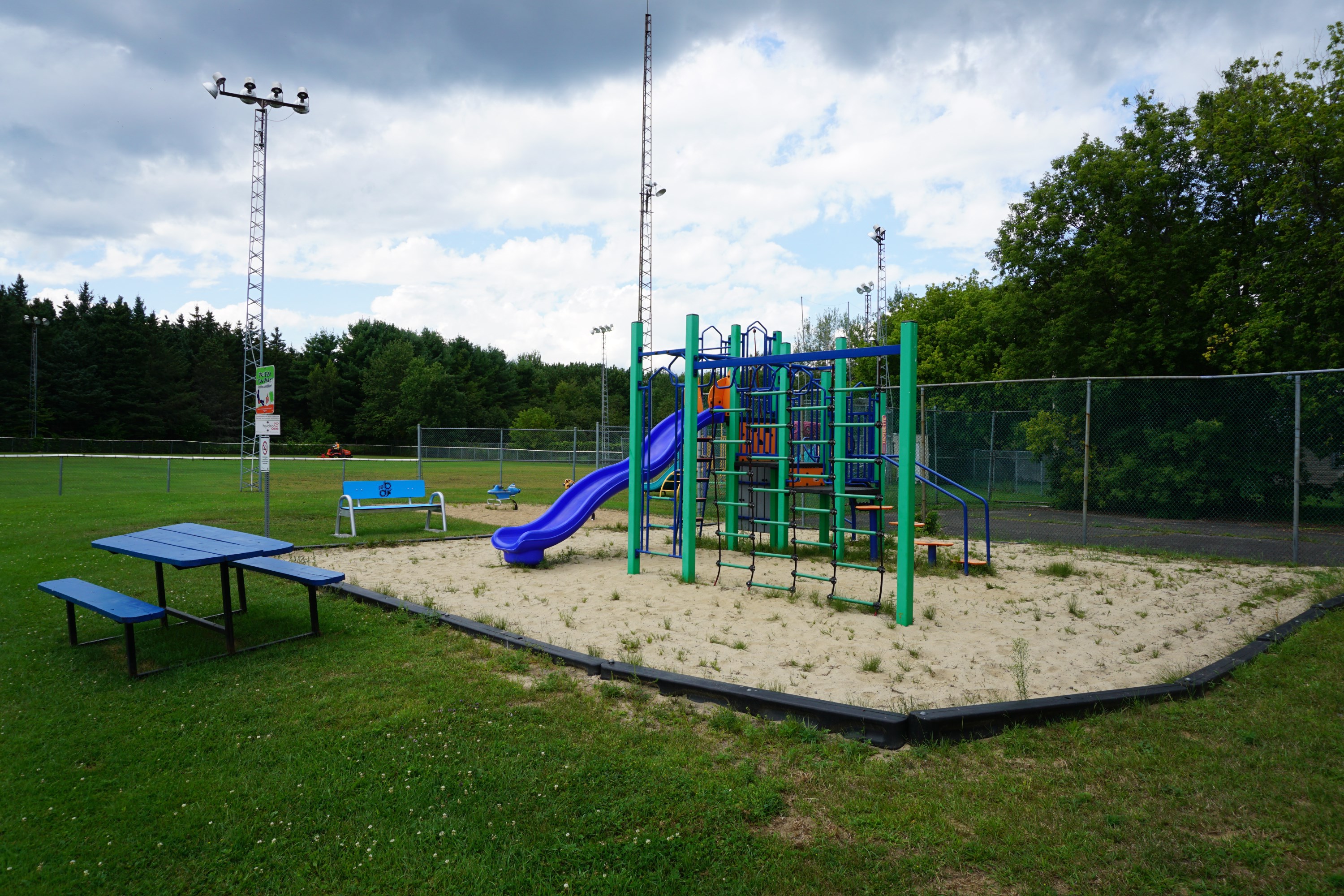 View of the Curran play structures