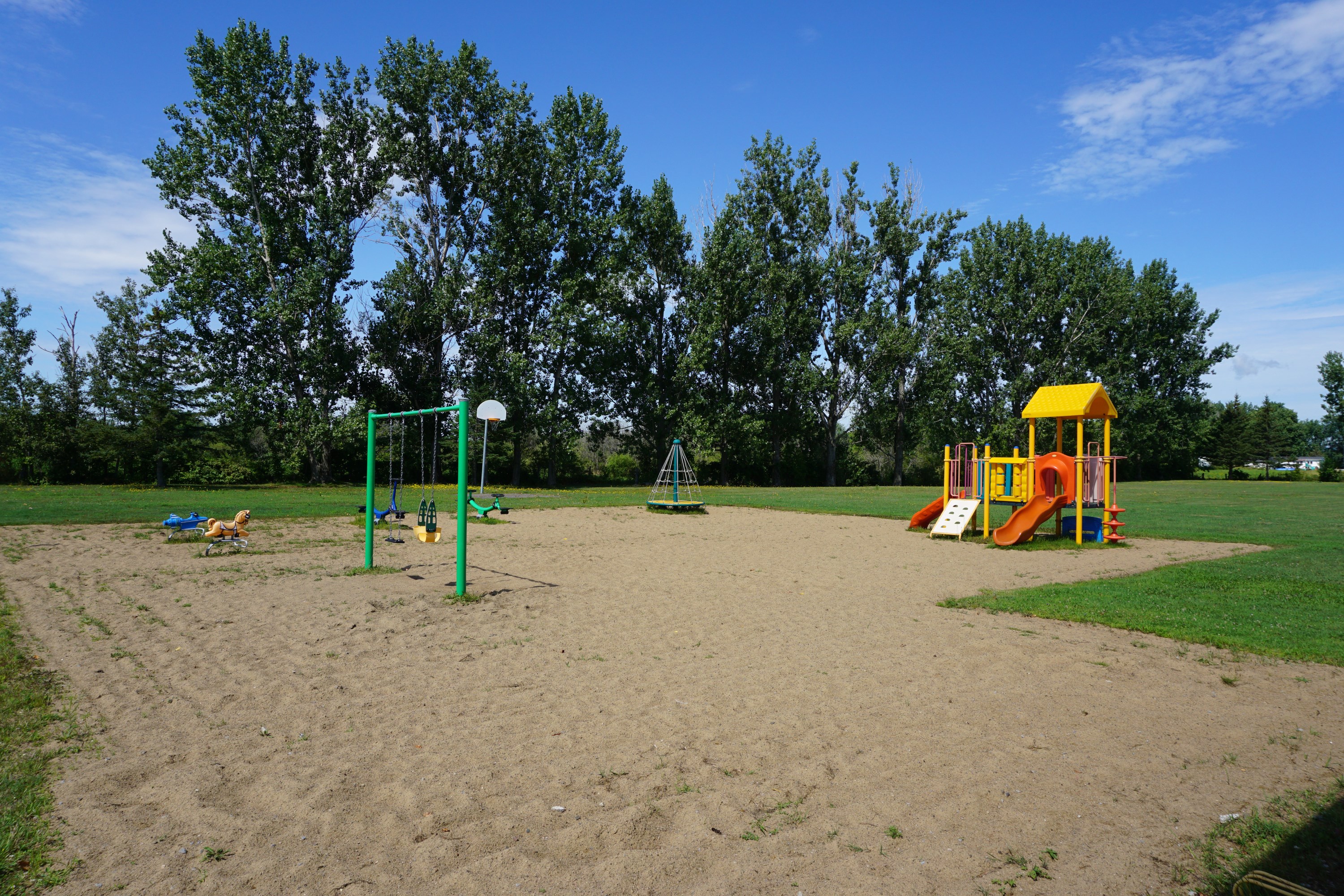 View of the Treadwell playstructure